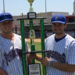 MVP Bret Boswell and winning pitcher Zach Esquivel